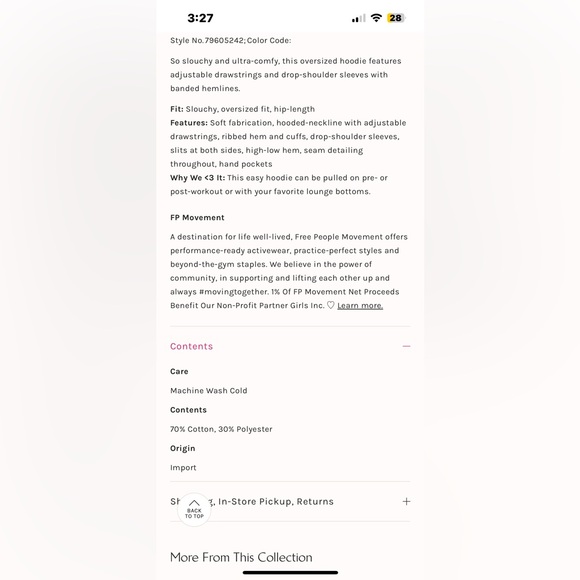 NWT FREE PEOPLE MOVEMENT Sprint To The Finish Hoodie | Hickory MSRP $108 Size XS - Picture 2 of 10